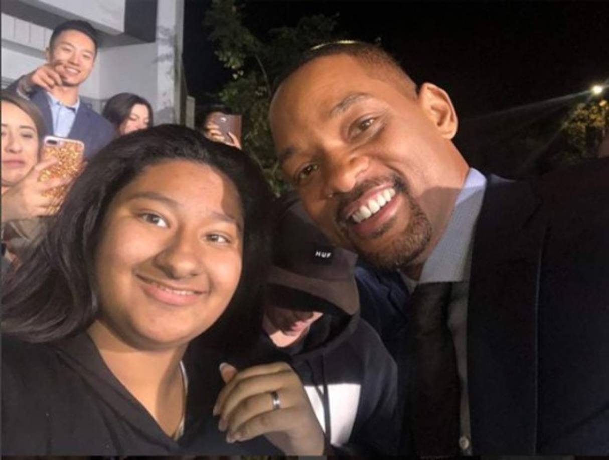 Posando con Will Smith.
