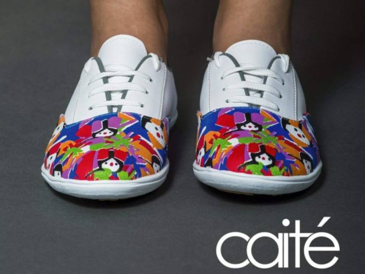 Caité, obras de arte en zapatos tenis