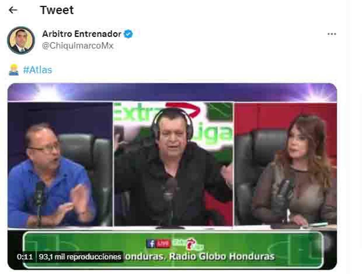 Mediante sus redes sociales, Marco Antonio Rodríguez compartió el video en donde Orlando Ponce Morazán señaló que apostaba vestirse de mujer si Olimpia era eliminado por el Atlas. Cabe recordar que el club hondureño le dijo adiós al torneo y por lo tanto esa apuesta se hizo viral.