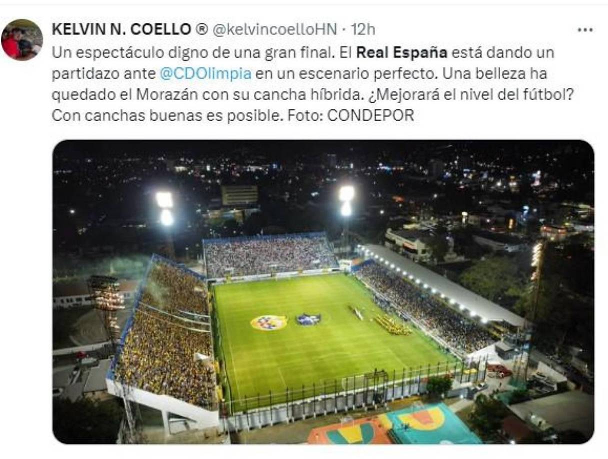 Kelvin Coello, periodista de Grupo OPSA, destaca el gran ambiente que se vivió en el estadio Morazán y el partidazo que dio Real España.