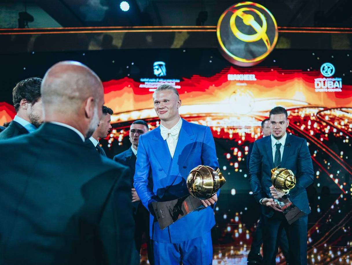 Erling Haaland fue el otro nombre de la noche en los Globe Soccer Awards.