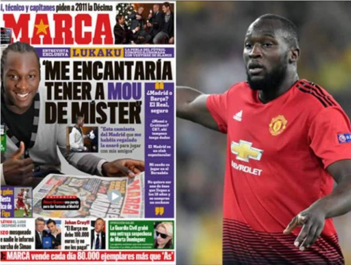Romelu Lukaku - El atacante belga concedió una entrevista al diario Marca en 2010 y declaró: 'Mi sueño es jugar en el Bernabéu, el Madrid es un club espectacular'.