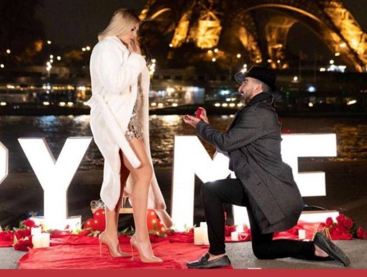 Chente Jr. se comprometió en Paris con su novia Mariana González.