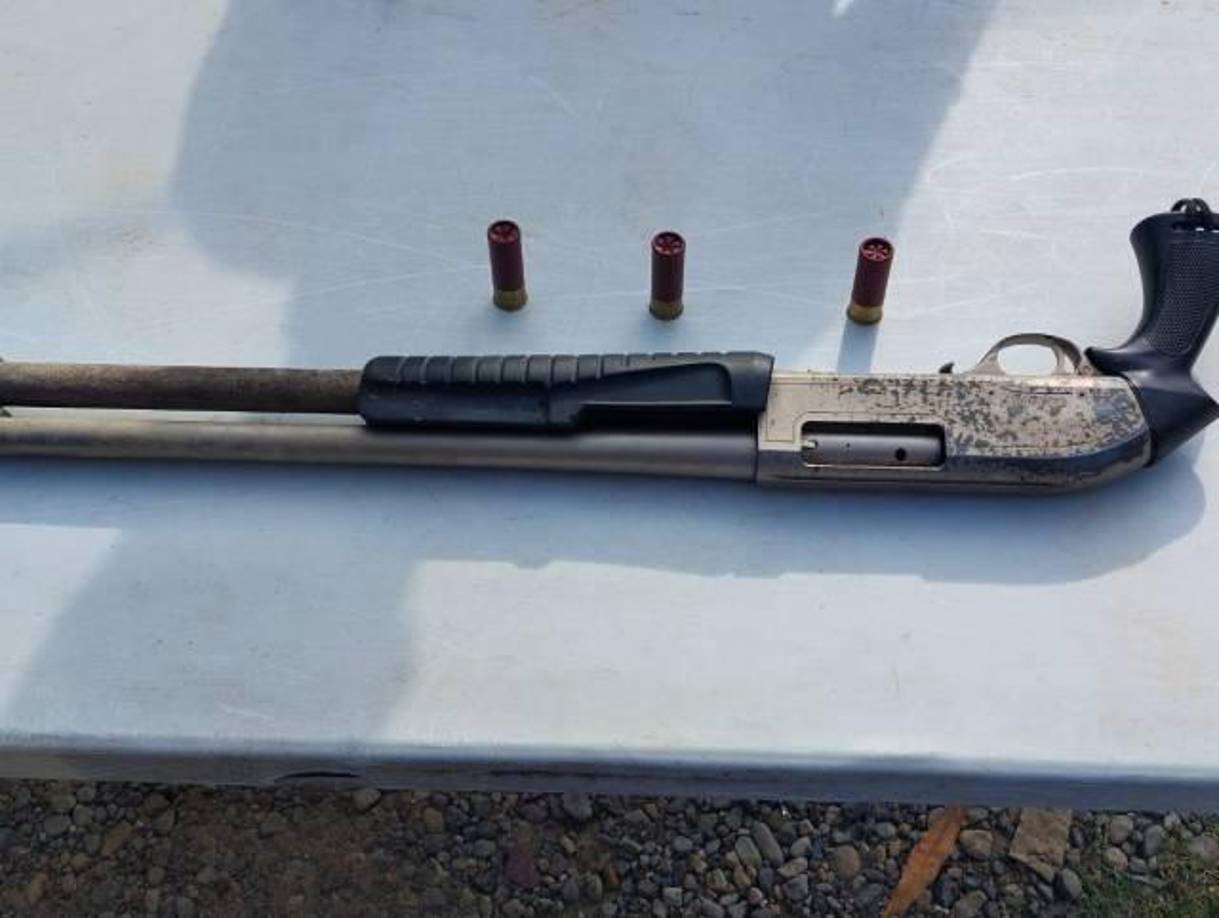 Arma decomisada al homicida confeso.