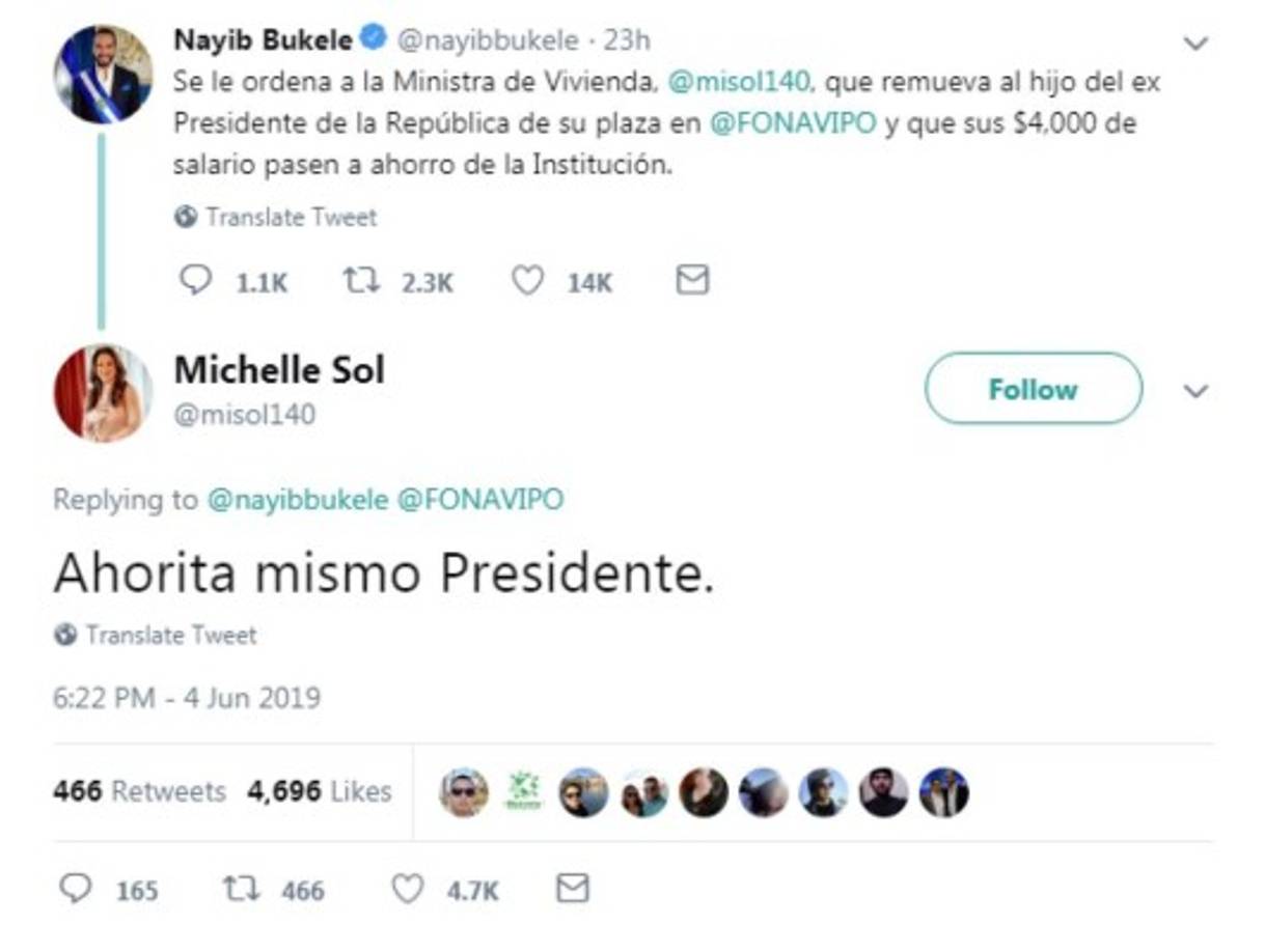 Los ministros han acatado las órdenes dictadas por el mandatario a través de Twitter.