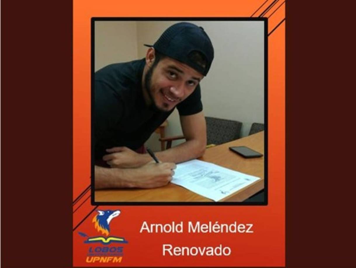 La UPN anunció la renovación del delantero hondureño Arnold Meléndez por un año.
