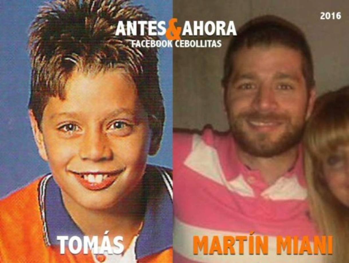 Tomás (Martín Miani) también alejado de la TV hace poco se le vió en un programa de reencuentro de los chicos. Es abogado y padre.