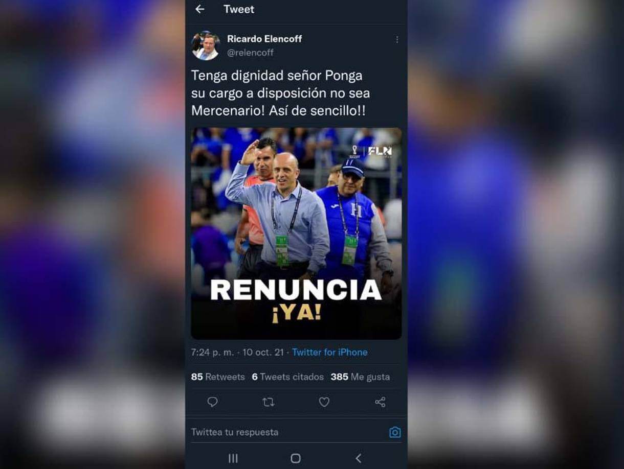 Ricardo Elencoff: El presidente de la Real Sociedad de Tocoa fue contundente al pedir la renuncia de Fabián Coito.