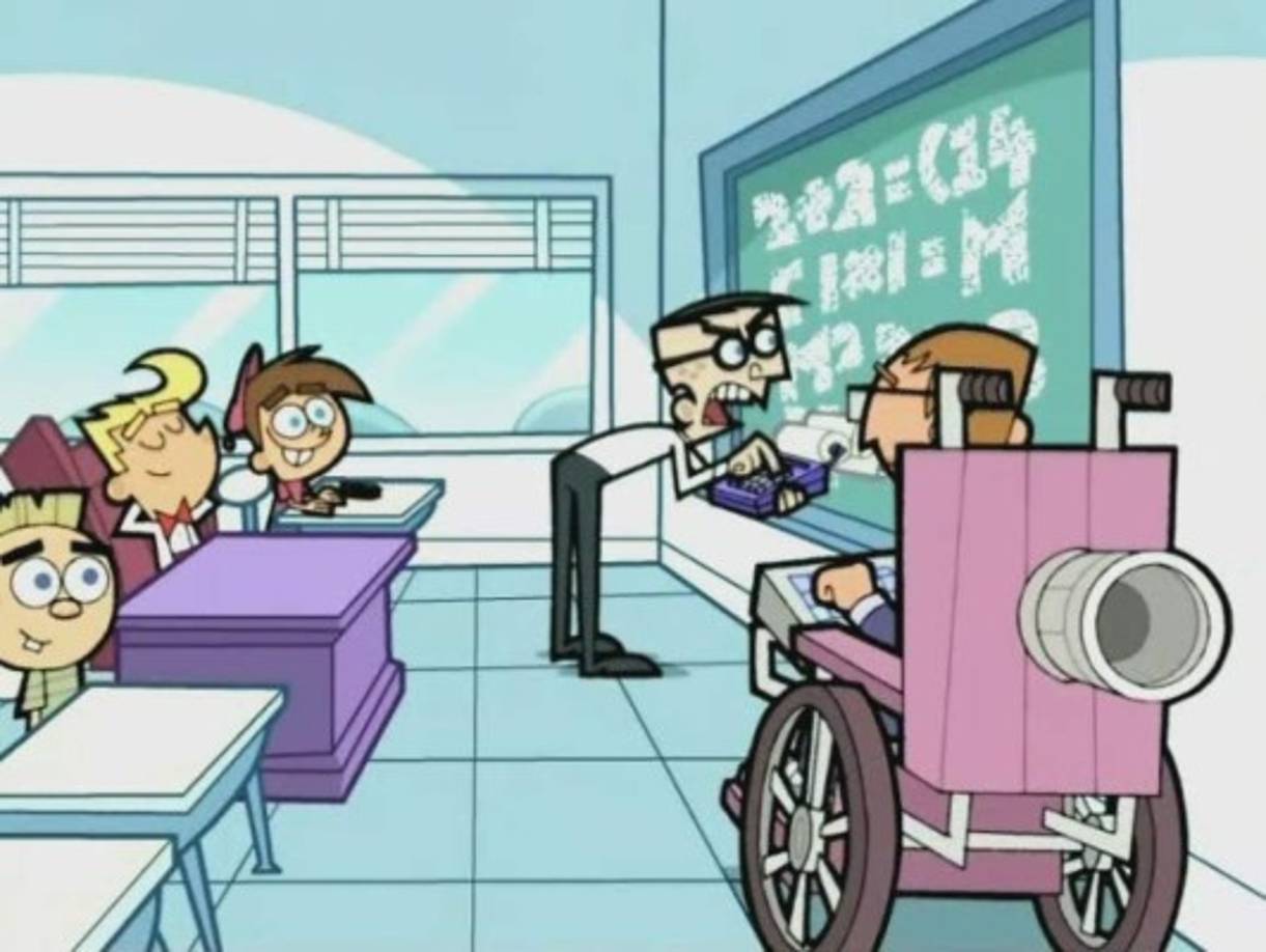 Hawking ayuda al Timmy Turner, el joven protagonista de Los Padrinos Mágicos.