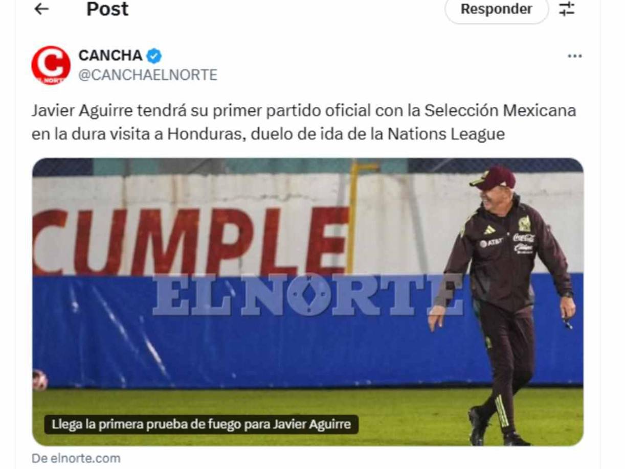 Cancha El Norte de México. 