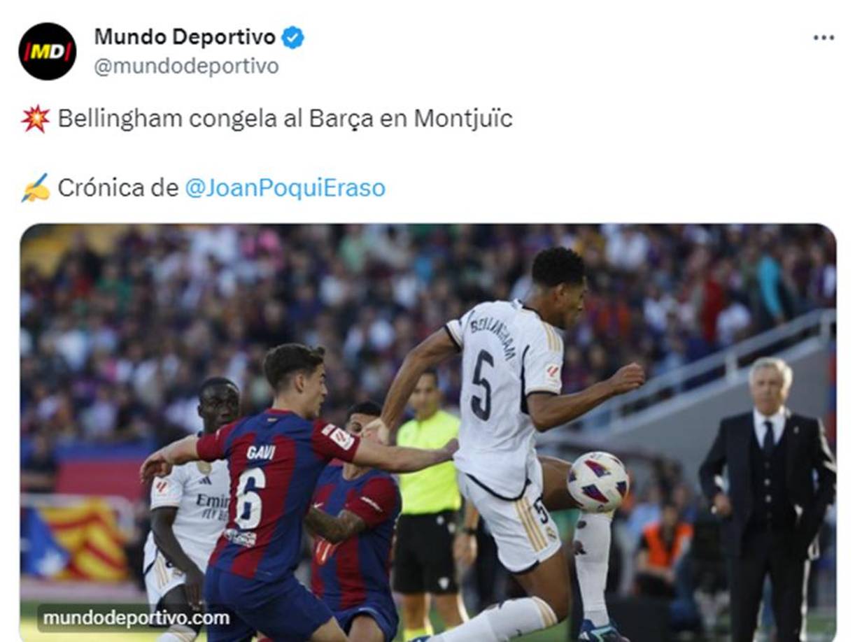 Mundo Deportivo de Barcelona se rindió a Bellingham.