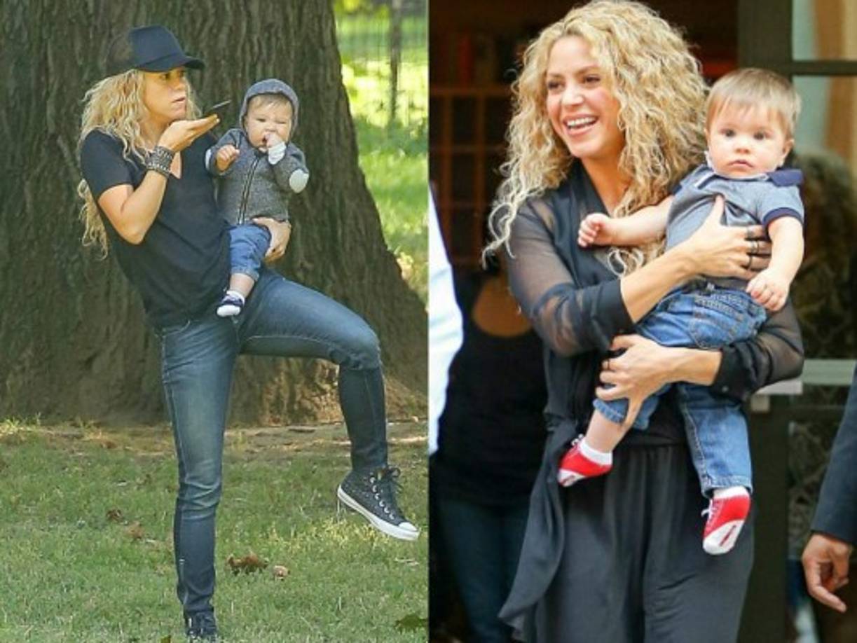 Sasha, quien lucía adorable con una playera gris, pantalón vaquero y calcetines que imitaban unos tenis rojos.