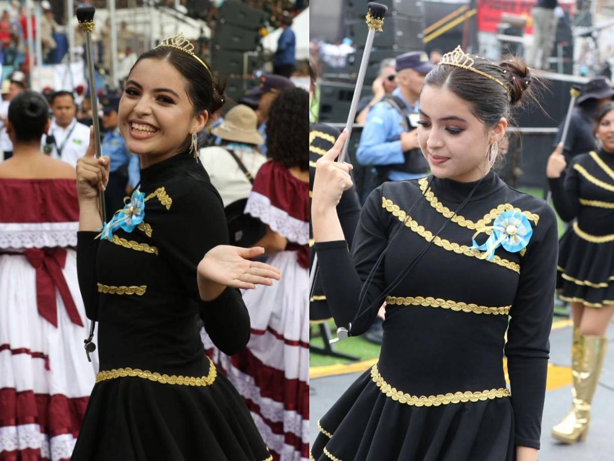 Lauren Mejía se robó las miradas en los desfiles de este 15 de septiembre de 2024 en Tegucigalpa. 