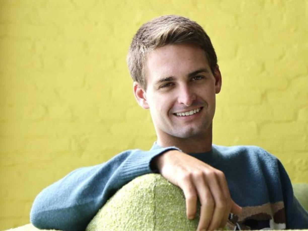 Evan Spiegel con tan sólo 24 años tiene un patrimonio neto de 1,500 millones de dólares por la creación de la aplicación Snapchat.