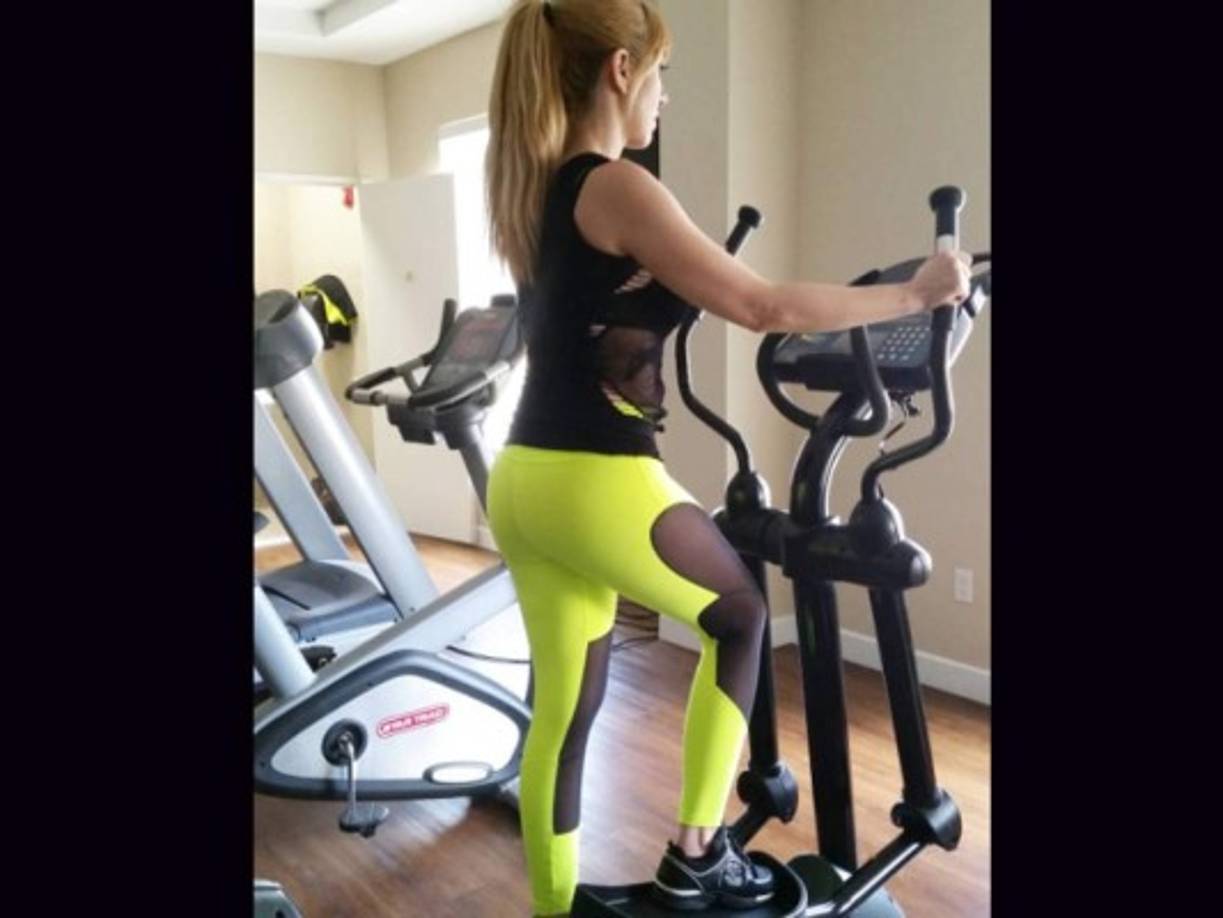 Y es que Noelia trabaja muy duro en el gimnasio.