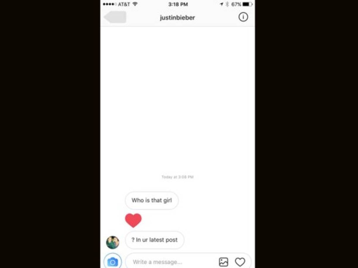 Desde su cuenta oficial de Instagram, el canadiense escribió este mensaje al gimnasio que ha sido viralizado en las redes sociales.<br/><br/>'¿Quién es esa chica?', preguntó Bieber, agregando un corazón.
