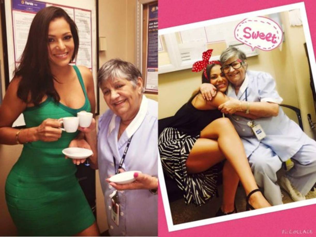 Nathalia Casco es bien dulce. En esta imagen se la tomó con 'Martita' de El Gordo y La Flaca.