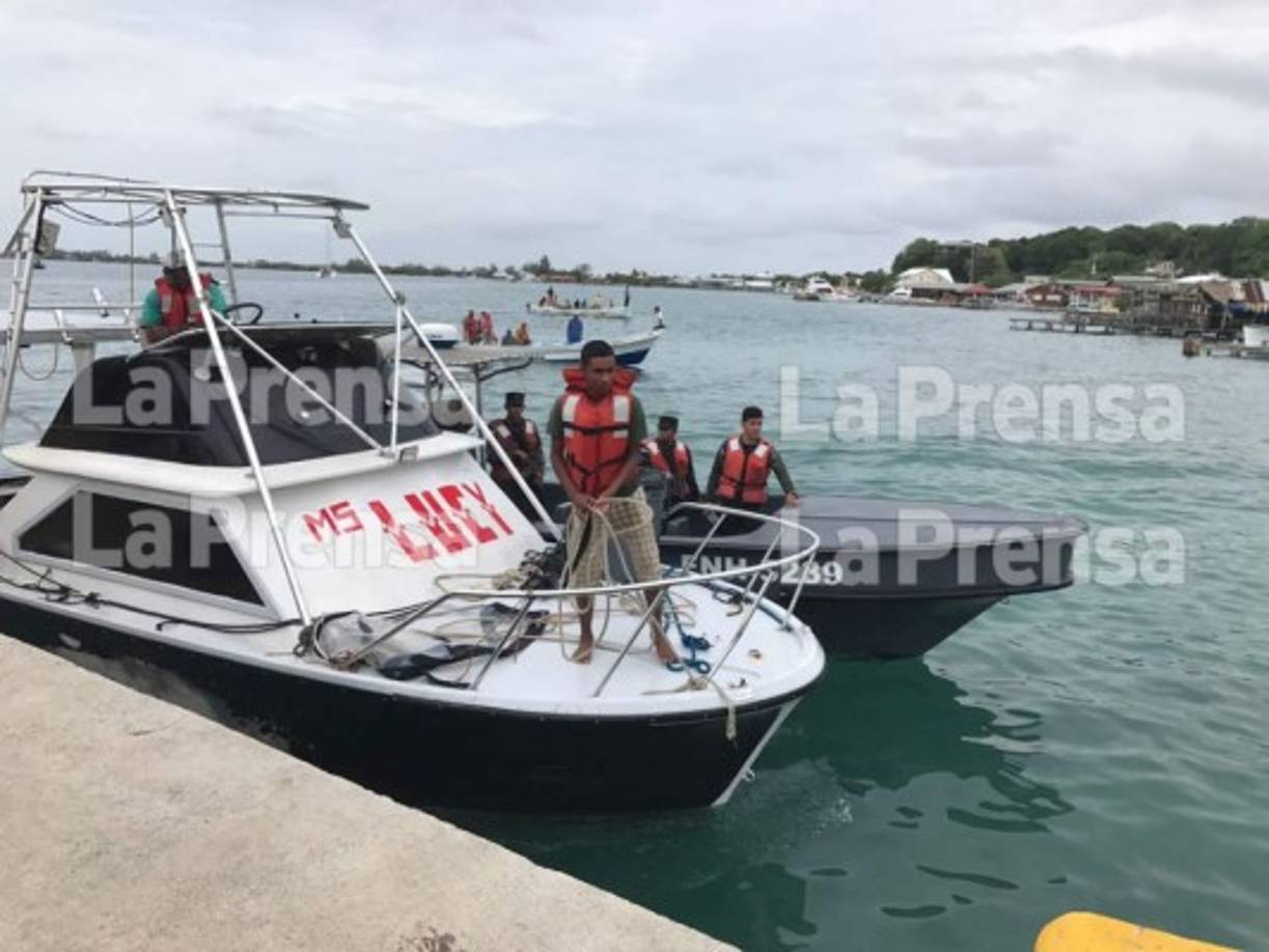 Los tripulantes habían salido en la embarcación Miss Lucy desde Roatán el martes pasado a las 3:00 pm y no habían regresado a tierra.