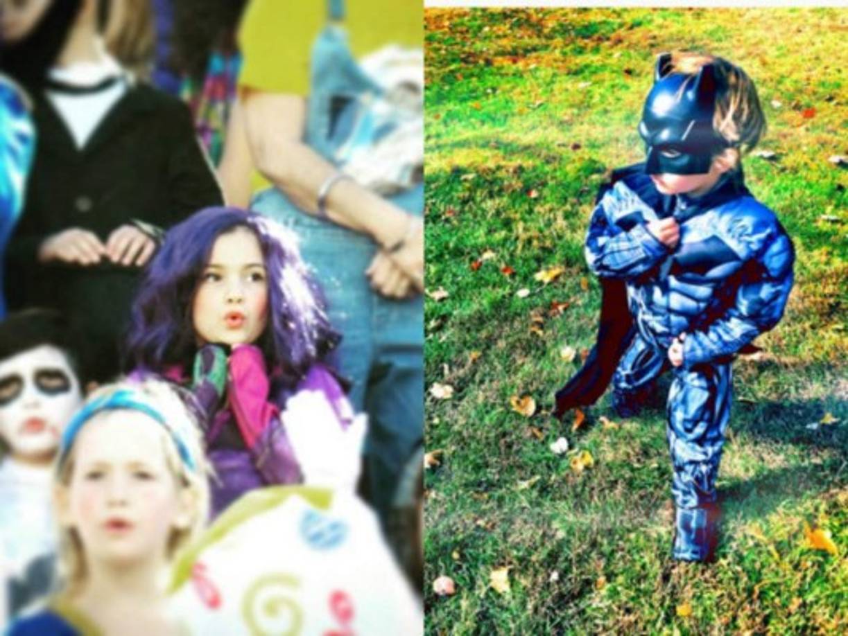 Thalía disfrazó a Sabrina Sakaë de uno de los personajes de Los Descendientes y a Matthew Alejandro de Batman.