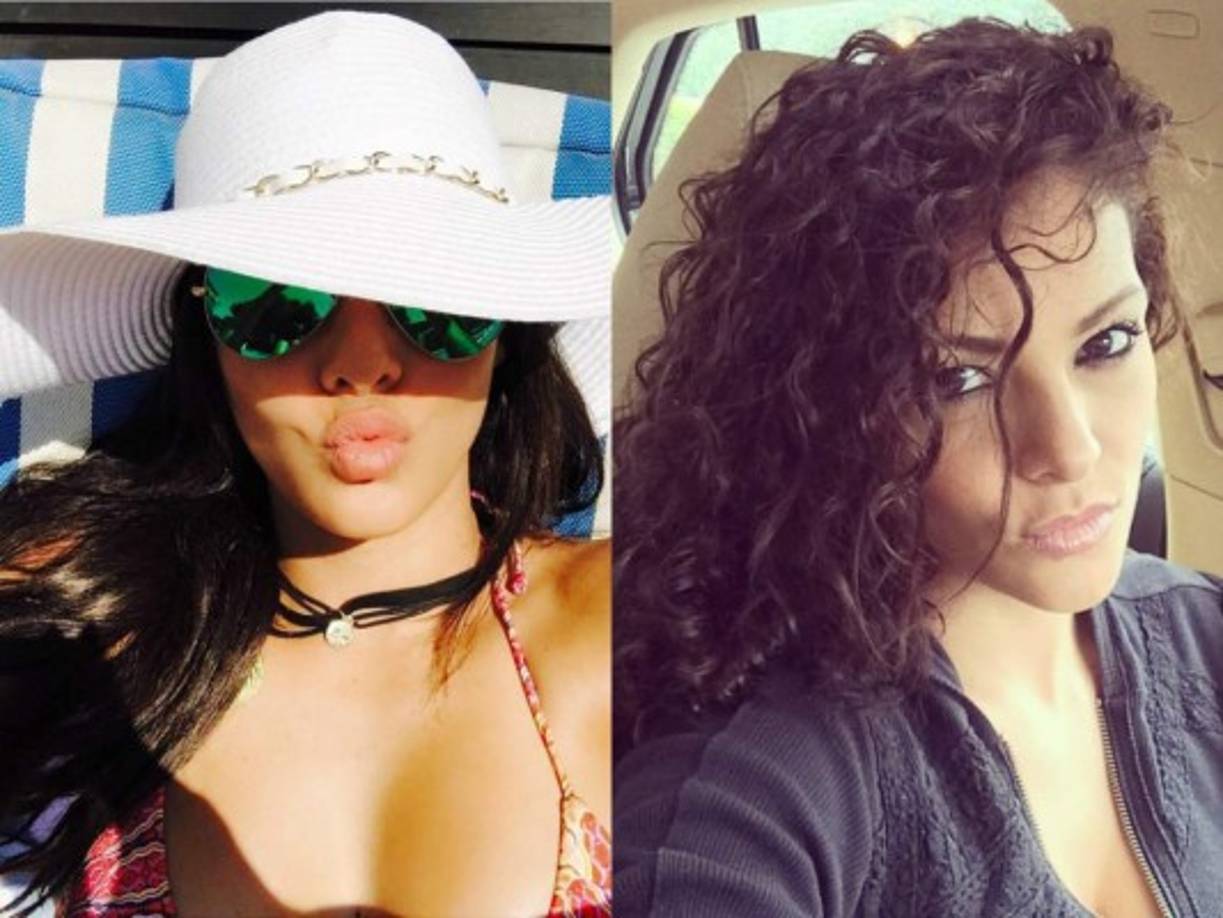 A Nathalia le gusta tener a sus fans felices. En esta dos imágenes lució un cabello completamente lizo y el otro rizado o colocho como se le conoce en Honduras.