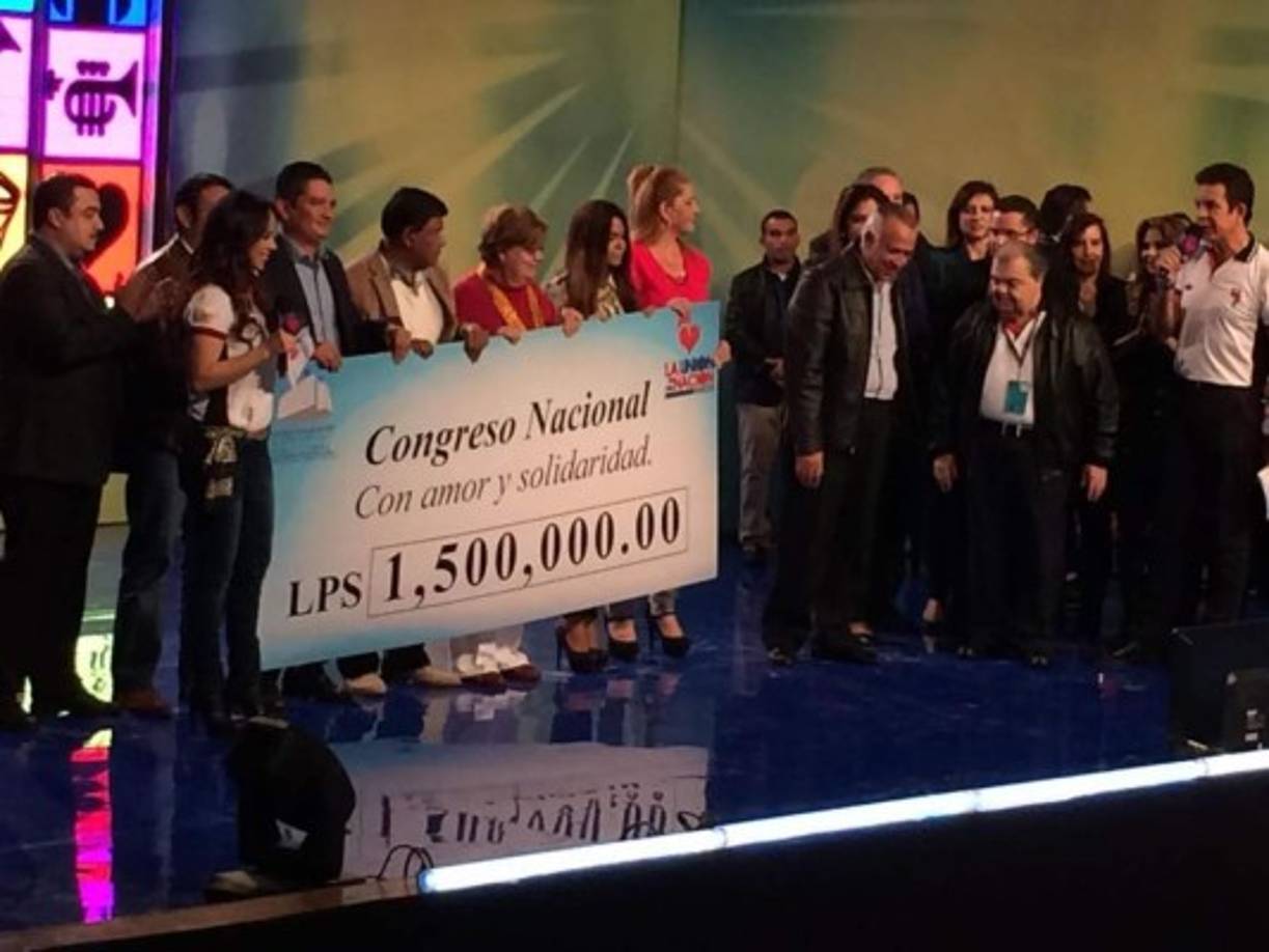L1,500,000 fue el donativo del Congreso Nacional de Honduras.