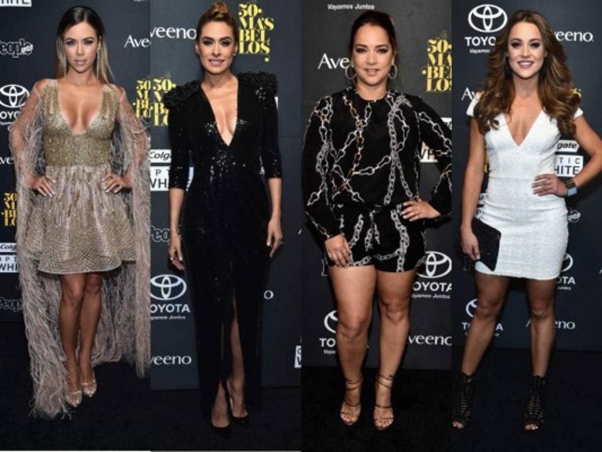 Ximena Duque, Galilea Montijo, Adamari López y Ligia Uriarte en la fiesta de los 50 más bellos de People en Español.