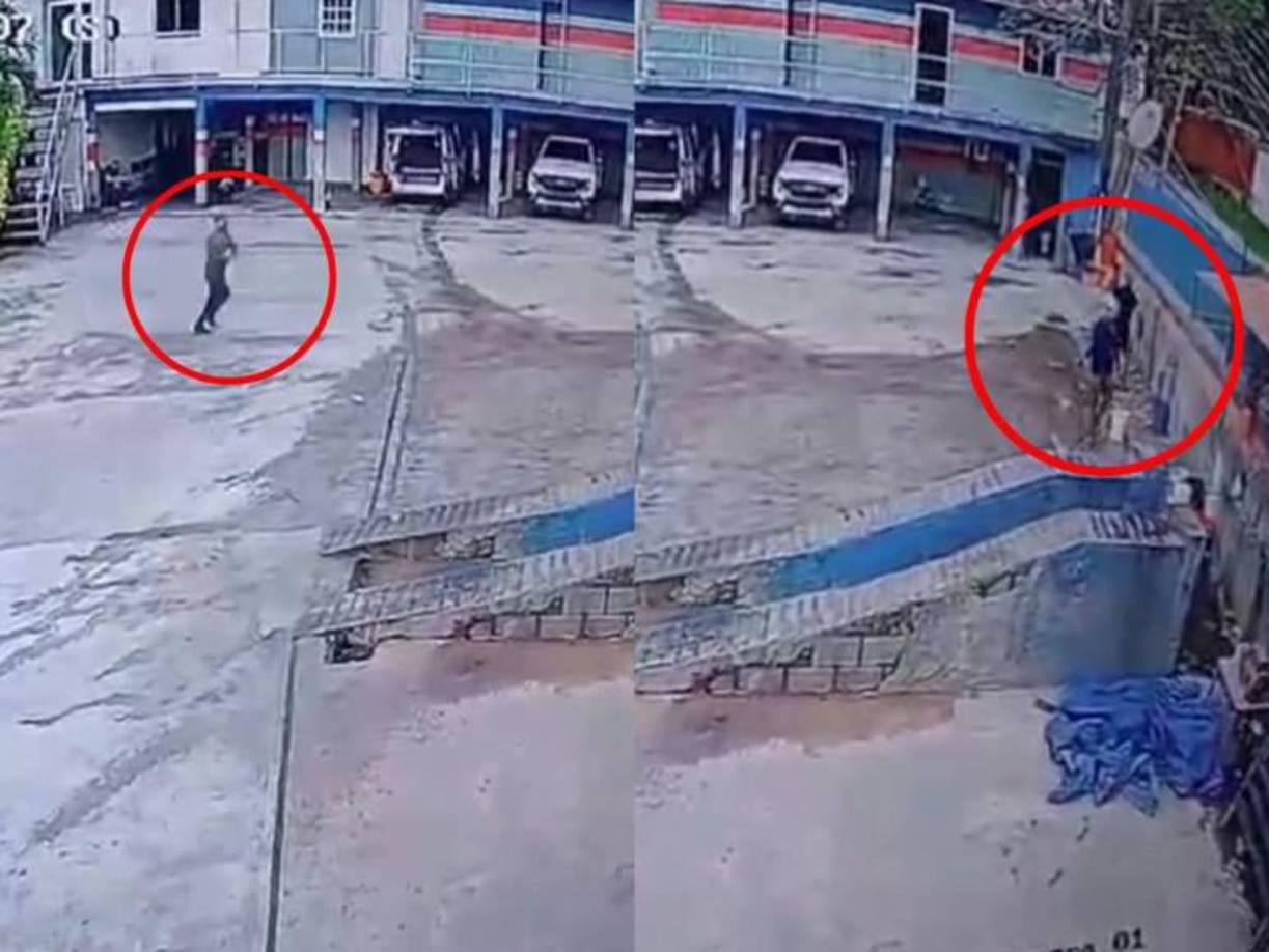 Una cámara de seguridad captó al sicario que acabó con la vida de Edwin Dibier. 