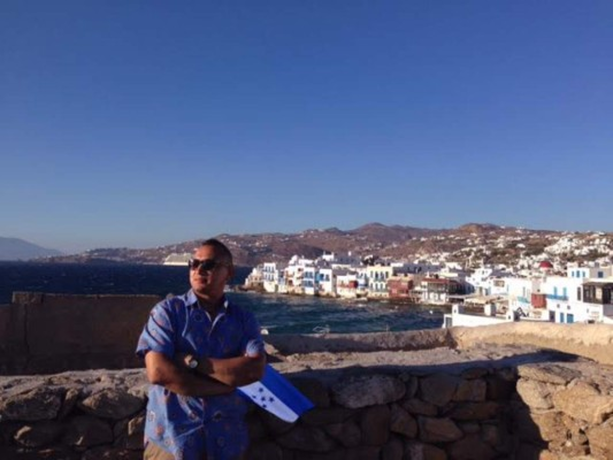 En la isla de Mykonos, Grecia.