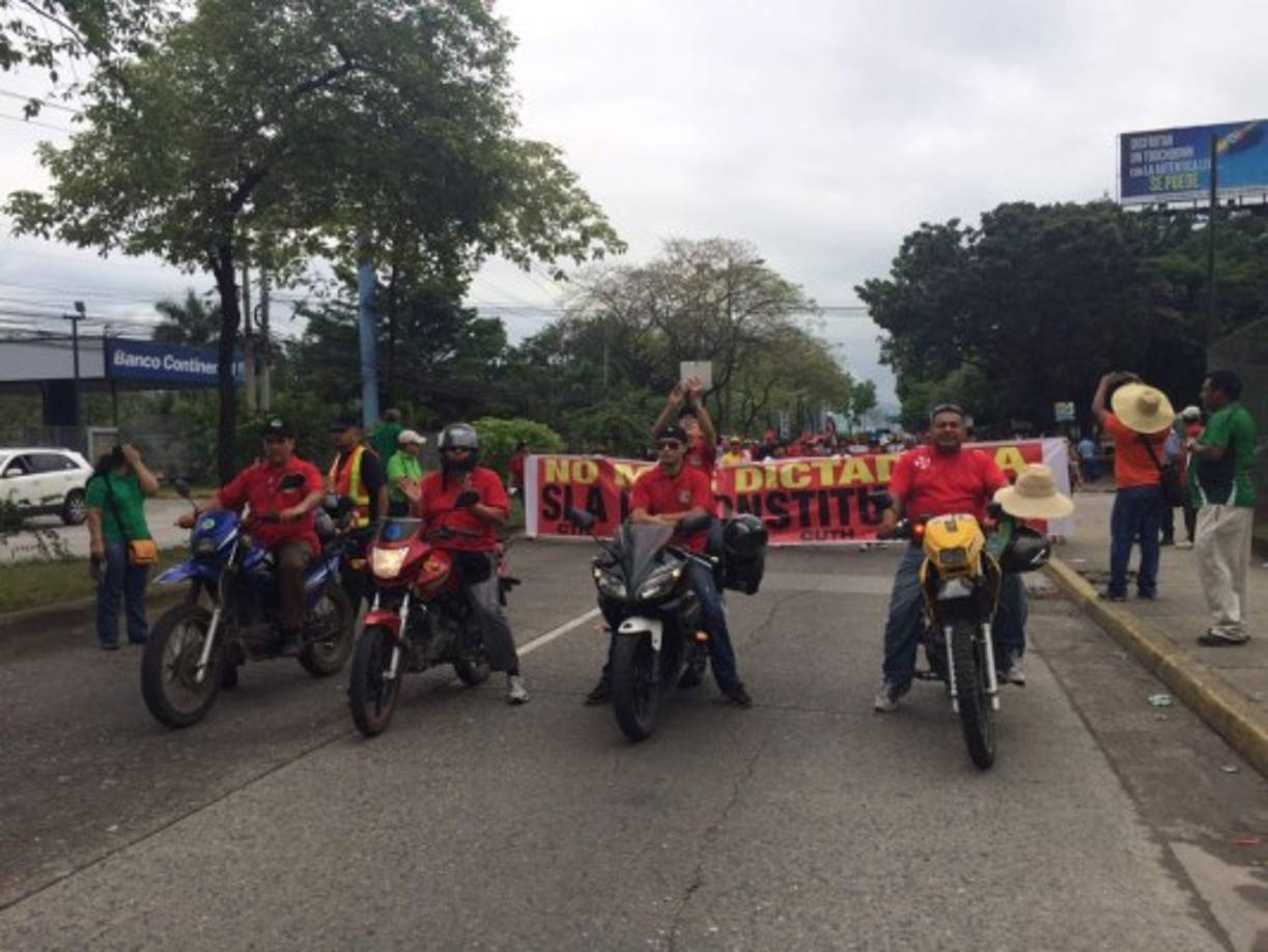 Marcha del Día del Trabajo en San Pedro Sula.
