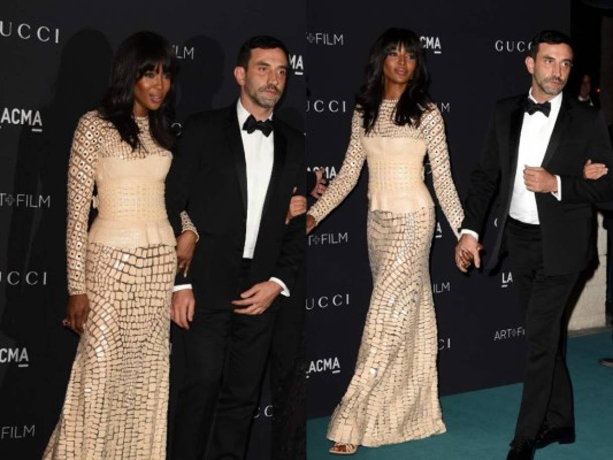 Naomi Campbell con Riccardo Tisci, diseñador de Givenchy.