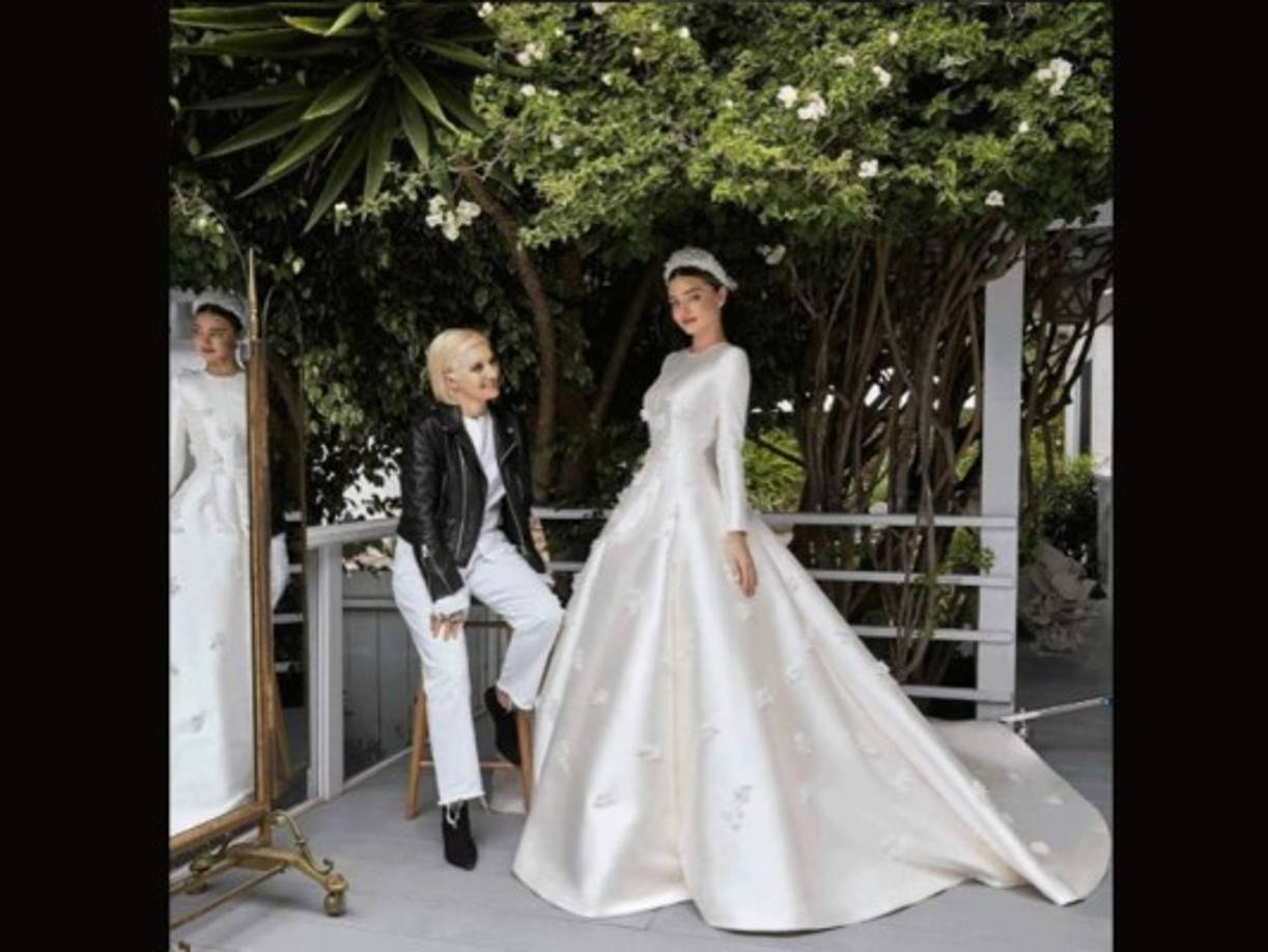 Así lució Miranda Kerr el día de su boda.