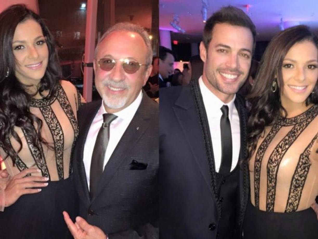 En la cena de los 50 más Bellos de People en Español, Nathalia se tomó fotografías junto a Emilio Estefan y Willian Levy.