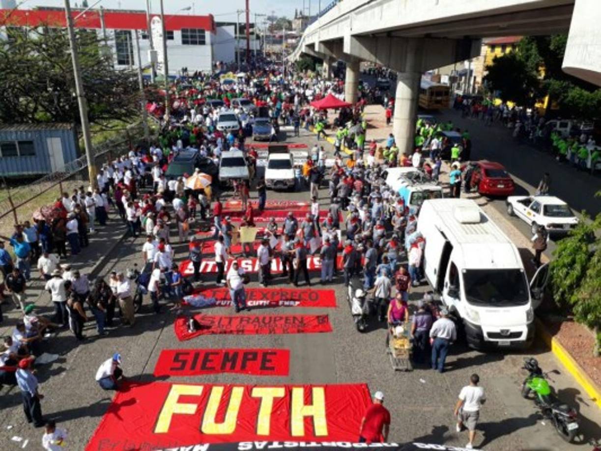 Marcha en la capital de Honduras, Tegucigalpa.