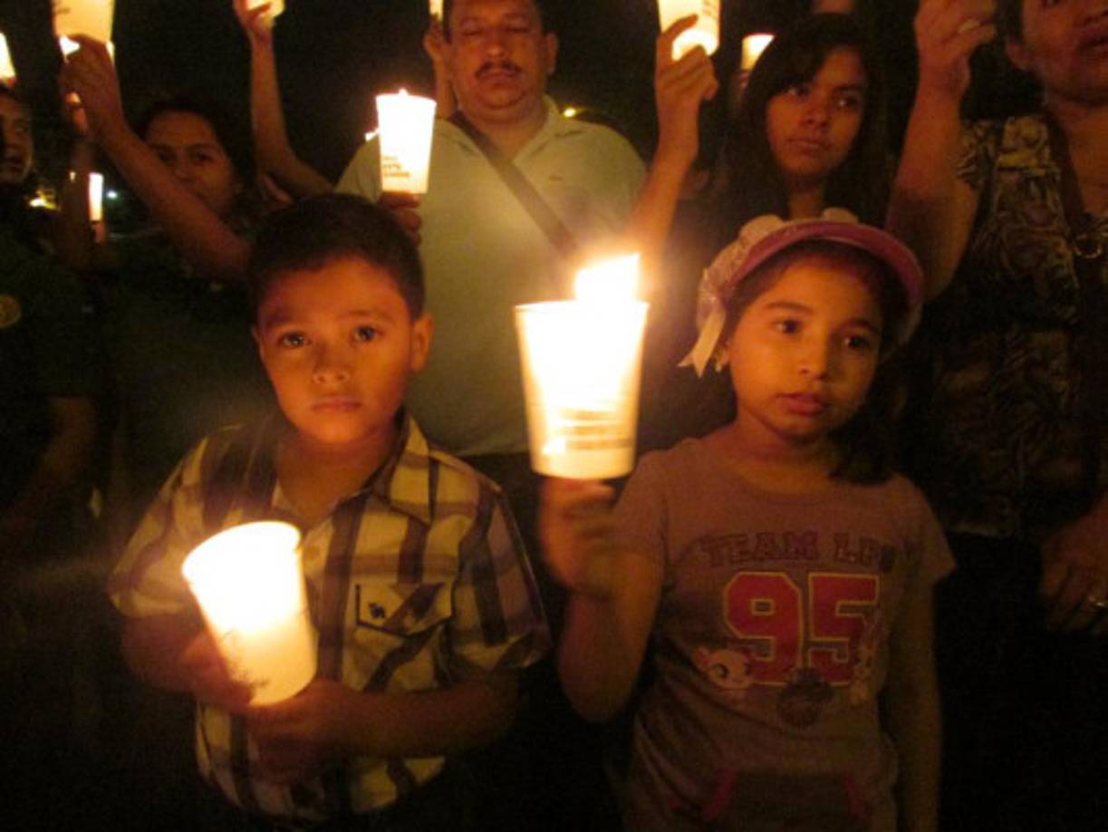 Las manifestaciones de hondureños en el 24-0 en Santa Rosa de Copán en Honduras.