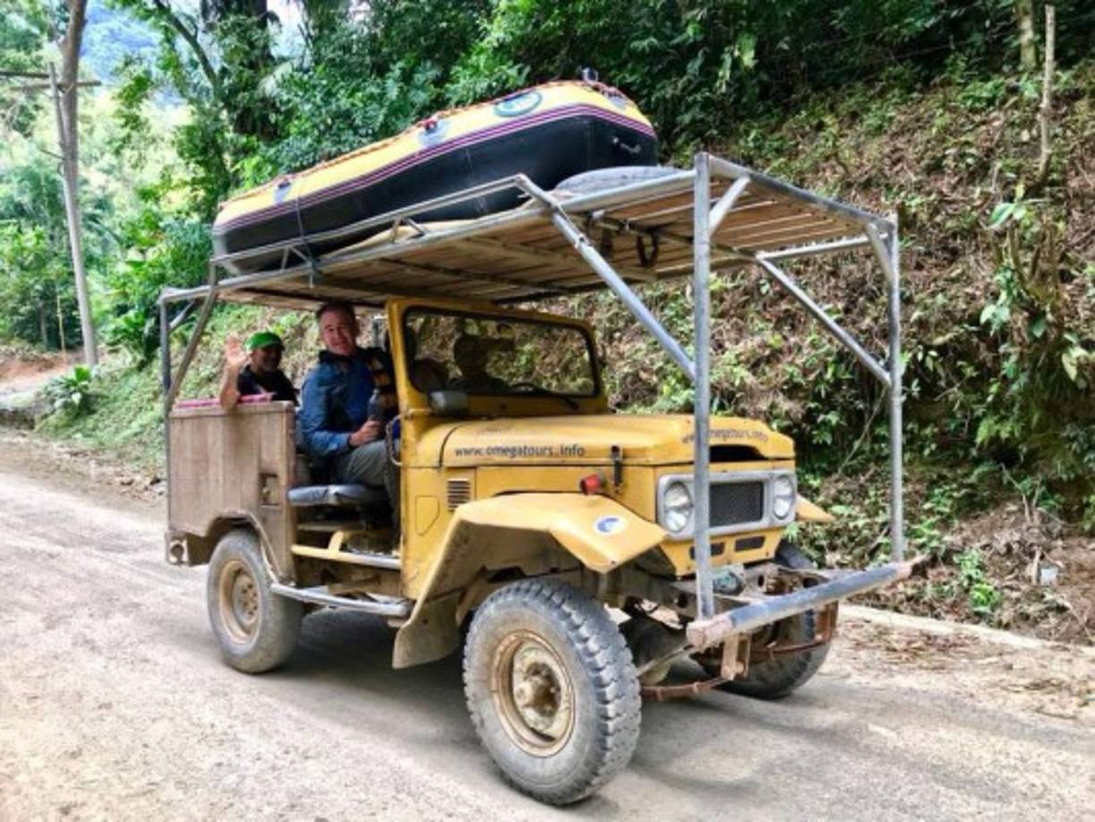Marven durante su recorrido en el río Cangrejal de La Ceiba. Y de nuestro país dijo lo siguiente: ' No es fácil encontrar en América Latina un país con tanta diversidad de potencial turístico como Honduras y lo mejor a corta distancia y con buenas carreteras, con pequeños y grandes aeropuertos'.