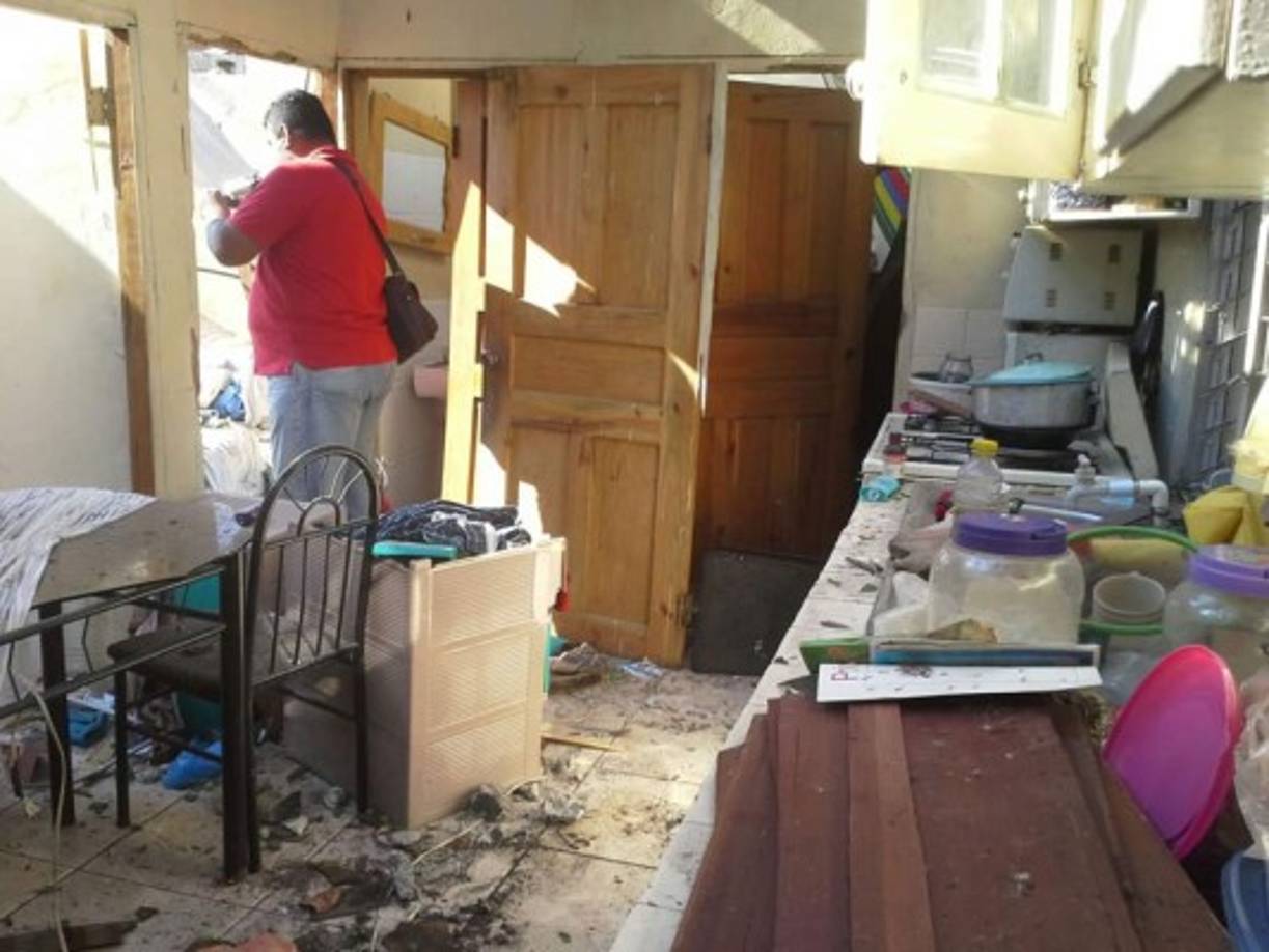 El interior de una de las viviendas afectadas por la explosión.