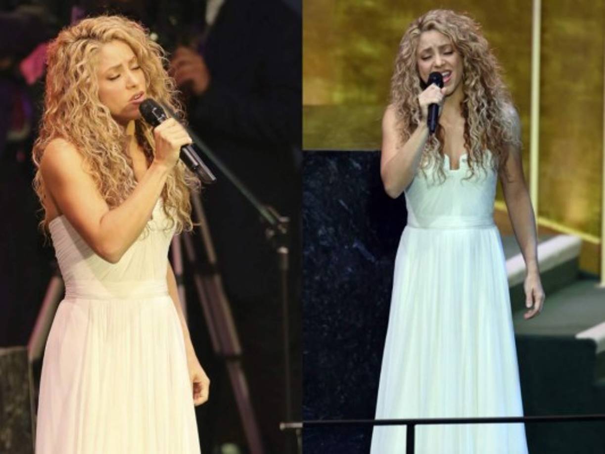 Shakira hoy cantó parra la Asamblea de las Naciones Unidas.