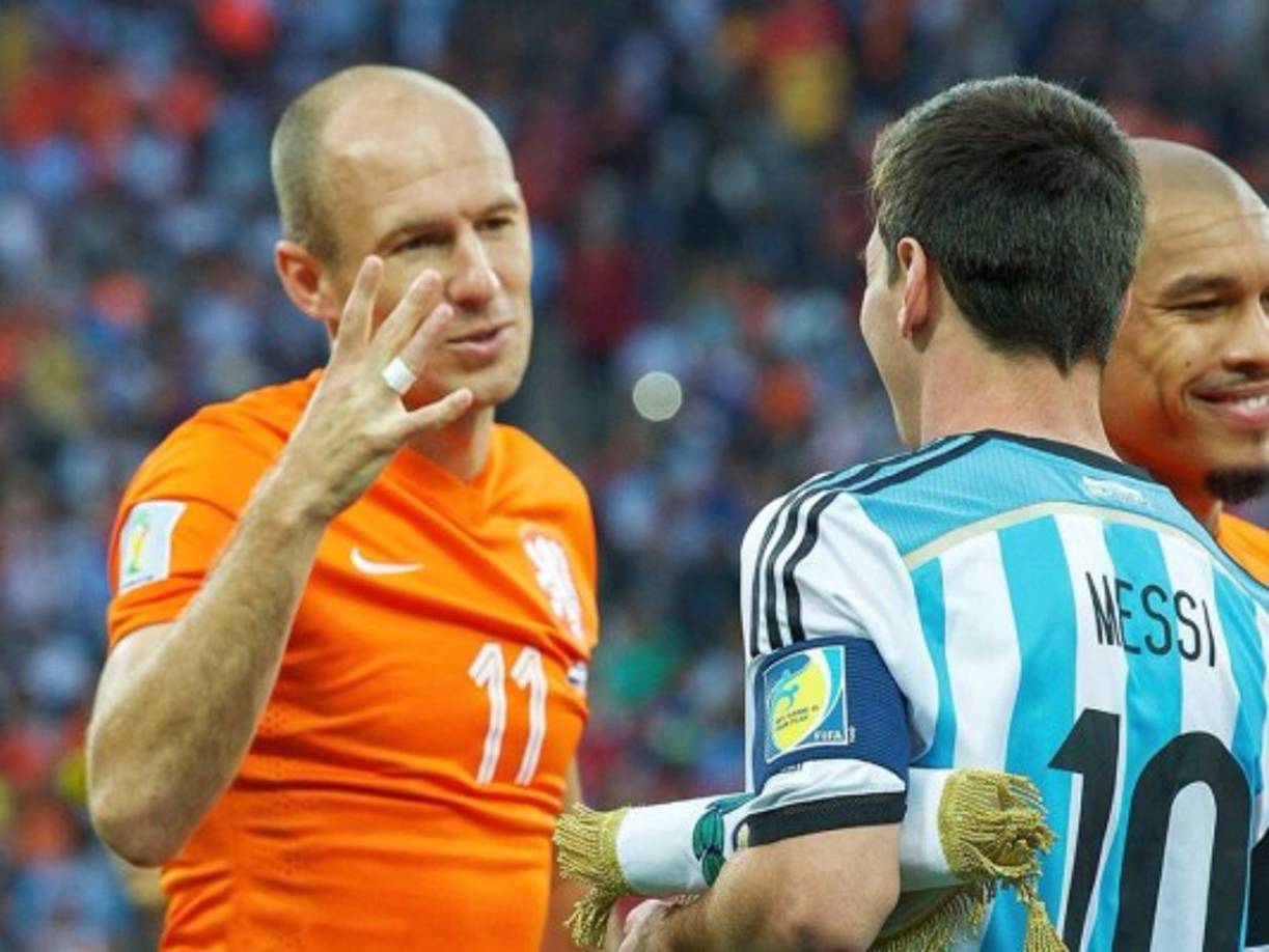 Messi también se ha visto cara a cara con Robben en más de una ocasión.