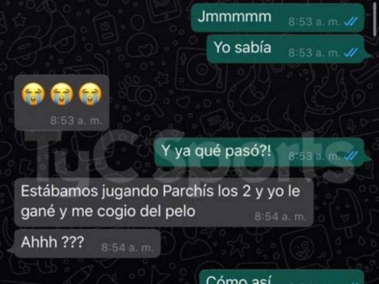 En otro de los chats la propia Daniela la escribe a su hermana que nuevamente había sido agredida. “Estábamos jugando ‘Parchís’ los dos, yo le gané y me cogió del pelo”.