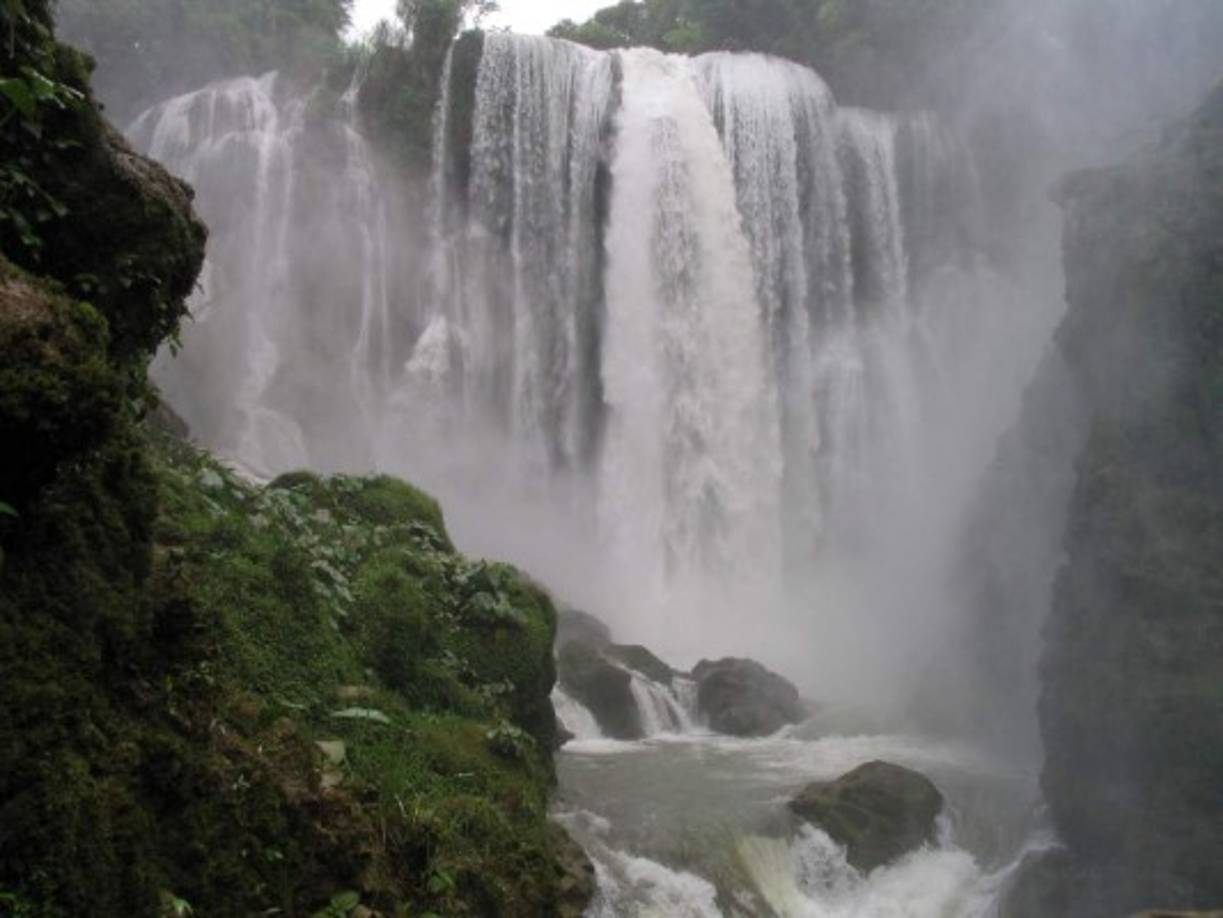 The impetuous Pulhapanzak waterfall falling in the jungle, is the largest waterfall in Honduras, dropping from 43 mt.