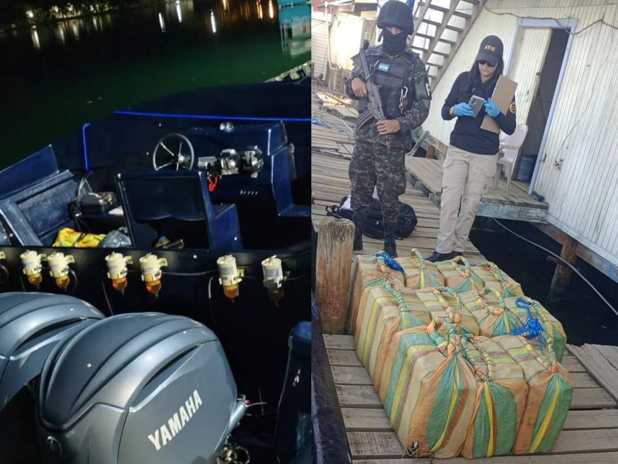 La Fuerza Naval de Honduras interceptó en las últimas horas una narcolancha que llevaba un fuerte cargamento de droga en Roatán, Islas de la Bahía (Honduras). 