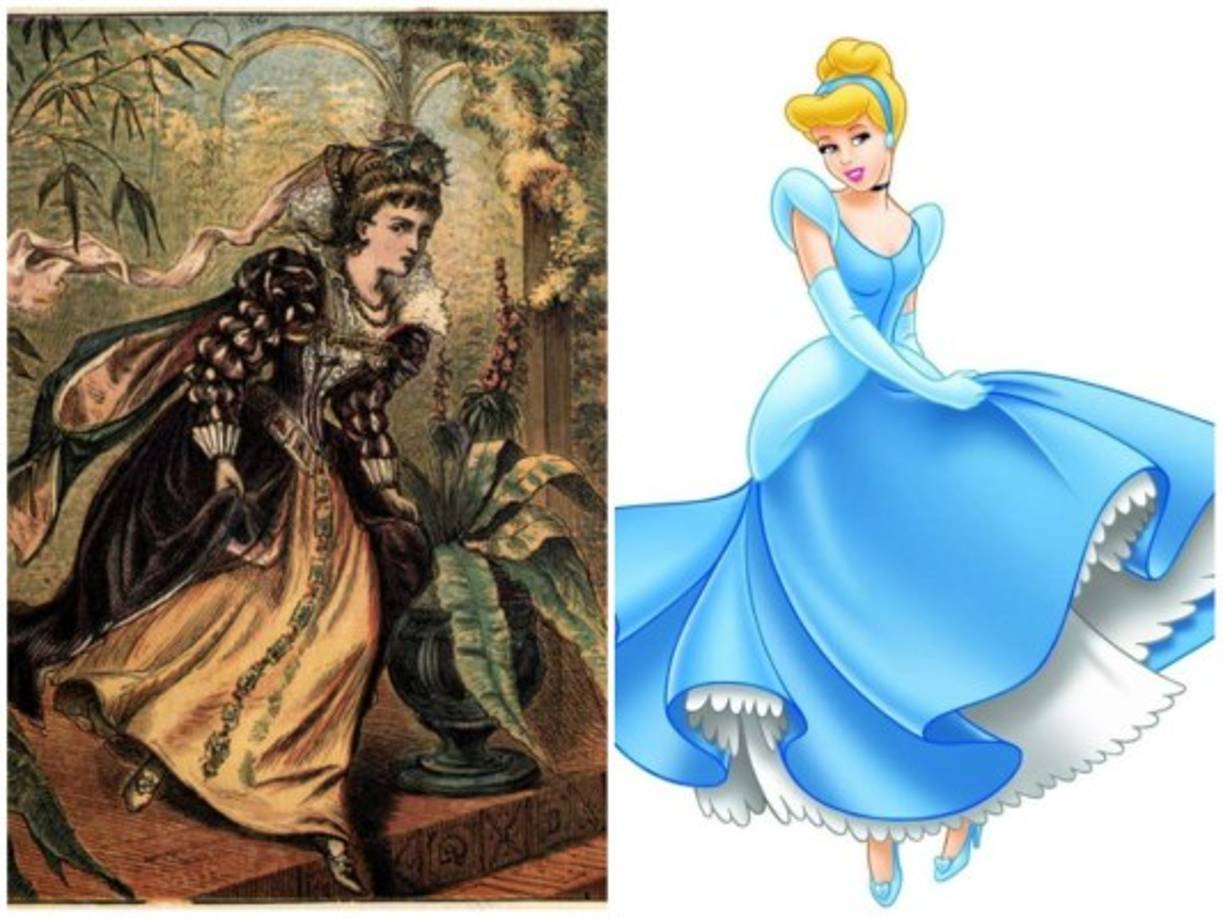 La Cenicienta en 1865 y la versión renovada en 1950.