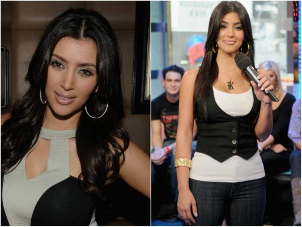 Año 2008: Kim Kardashian seguía cobrando fama, pero aún conservaba una apariencia angelical.