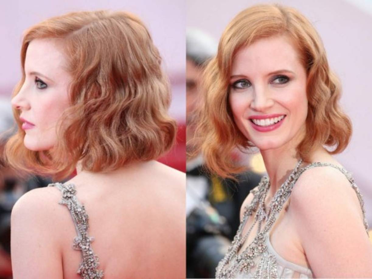 Jessica Chastain siempre nos conquista con sus beauty looks y esta ocasión no ha sido la excepción, con su melena pelirroja midi ondulada.