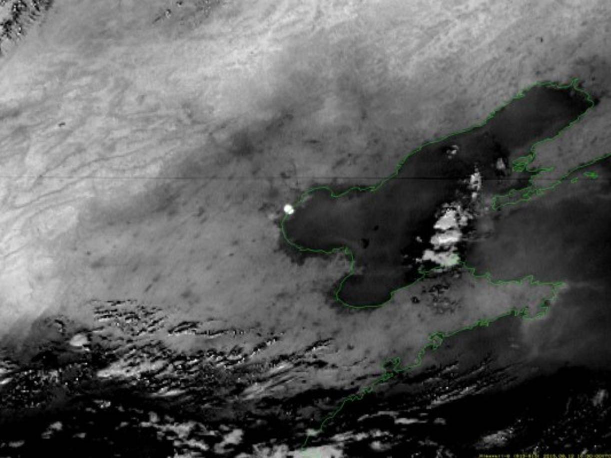La NASA divulgó esta imagen donde se muestra la explosión captada desde el espacio.