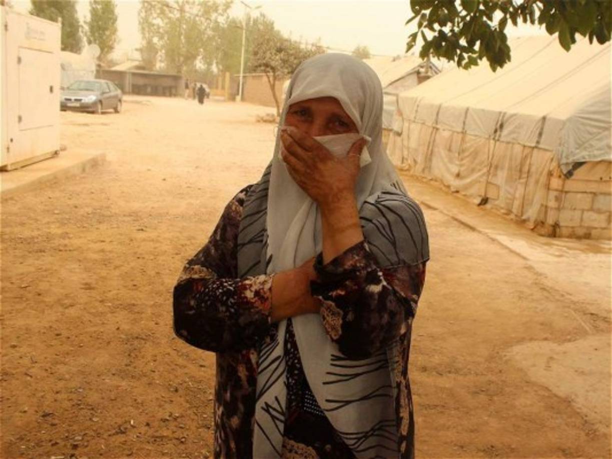 Refugiada siria en el Líbano.