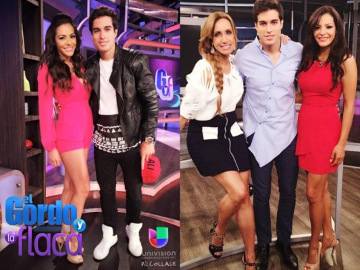 Nathalia Casco junto a Danilo Carrera y Lili Estefan.