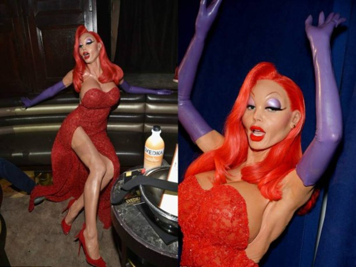 Heidi Klum se convierte en Jessica Rabbit por Halloween.