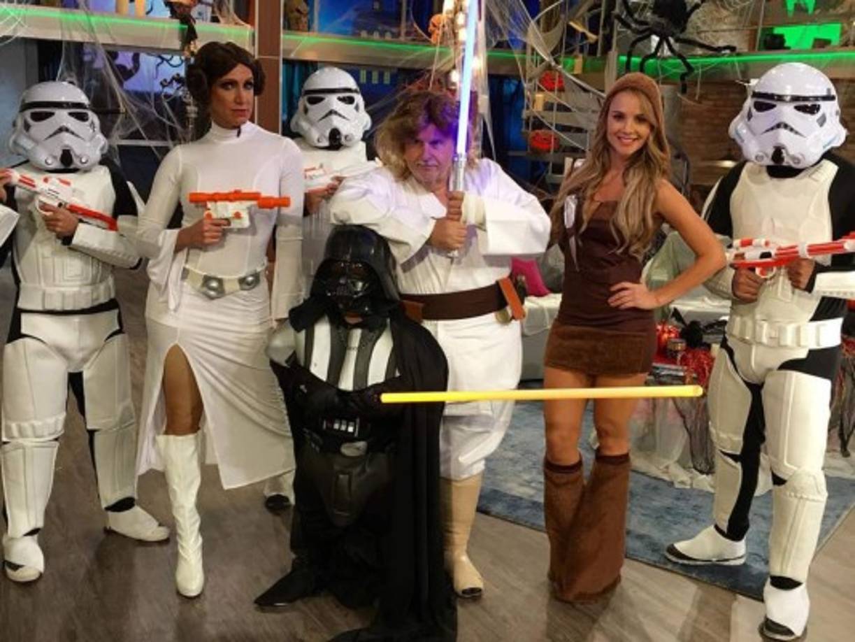 Lili Estefan y Raúl de Molina se vistieron como la príncesa Leaia y Luke Skywalker.