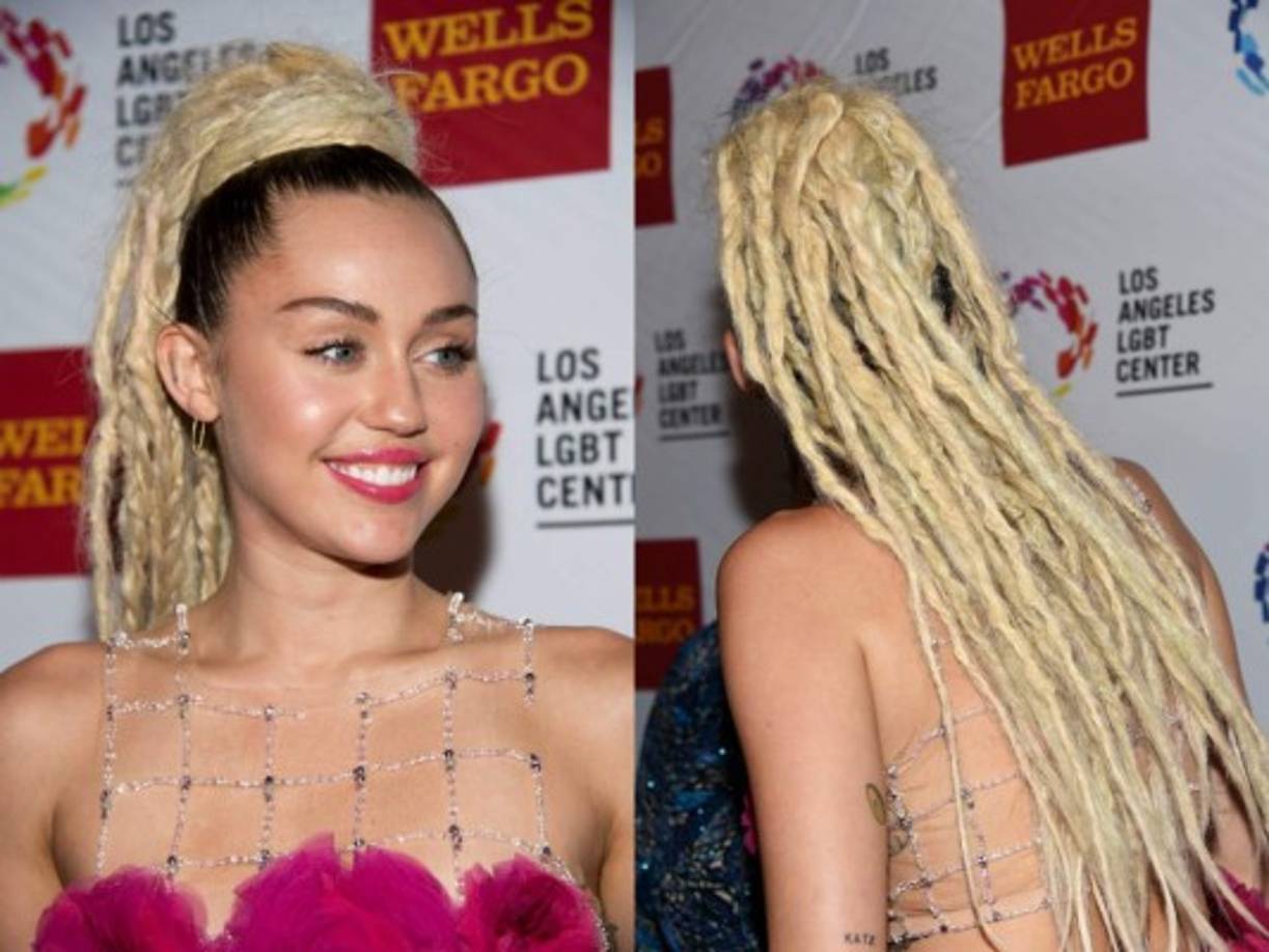 Miley con un look rasta.